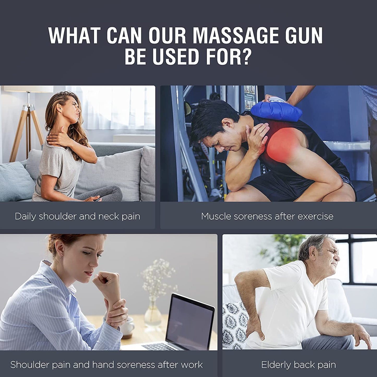 UPGRADED Deep Tissue Handheld Percussion Massage Gun